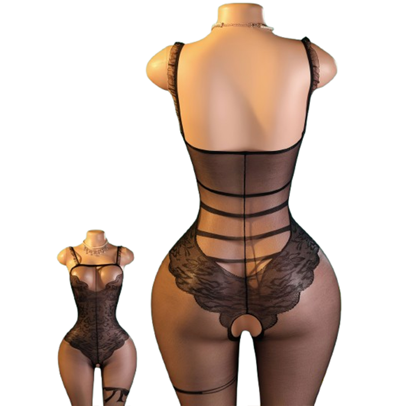 1-Piece Black Lace & Sheer Mes - Lace Teddy Lingerie review and price