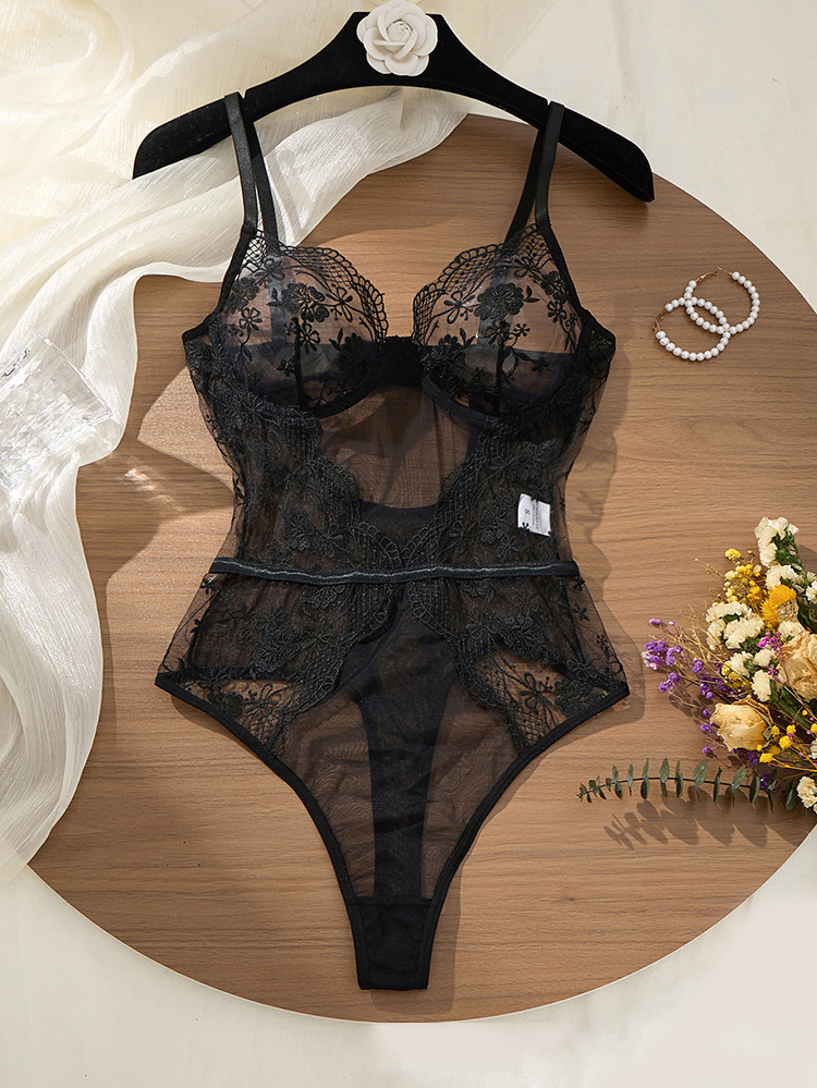 Women Floral Lace Bodysuit Bla - Lace Teddy Lingerie review and price